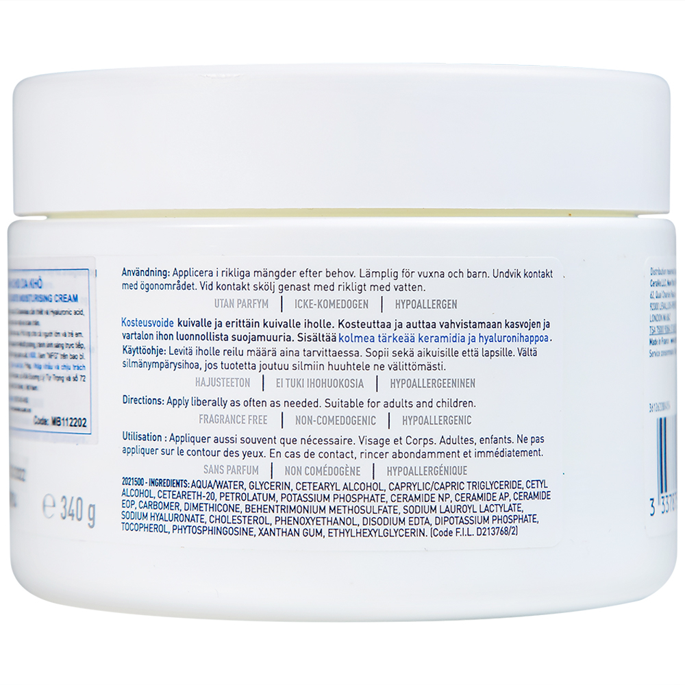 Hình ảnh Kem dưỡng ẩm dành cho da khô Cerave Developed With Dermatologists Moisturising Cream 340g