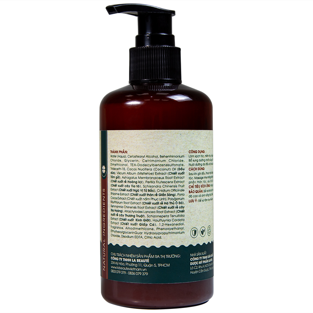 Hình ảnh Dầu xả thảo dược La Beauty củng cố chân tóc chắc khỏe, suôn mượt và ngăn ngừa gãy rụng (250ml)