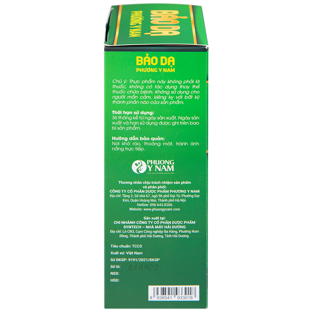 Hình ảnh Dung dịch Bảo Dạ Phương Y Nam hỗ trợ giảm acid dịch vị, bảo vệ niêm mạc dạ dày (15 gói x 15ml)