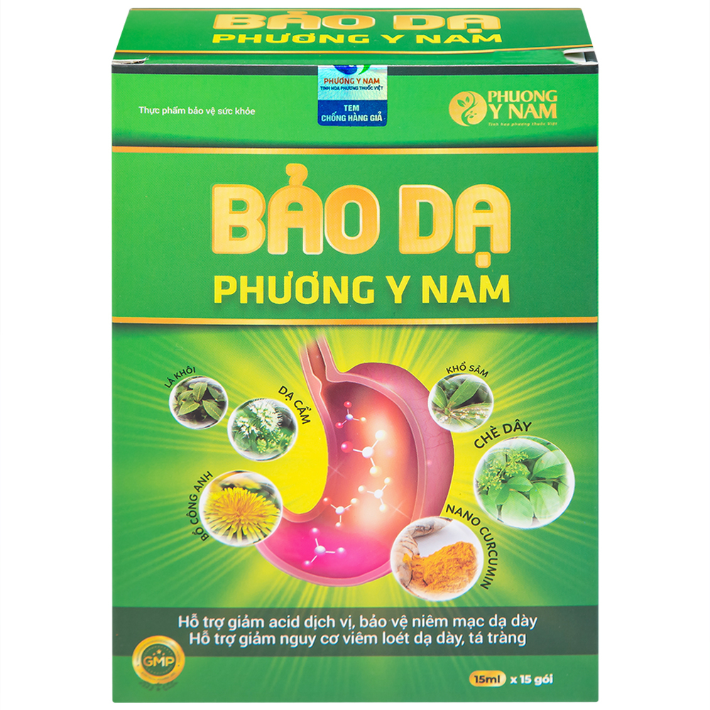 Hình ảnh Dung dịch Bảo Dạ Phương Y Nam hỗ trợ giảm acid dịch vị, bảo vệ niêm mạc dạ dày (15 gói x 15ml)