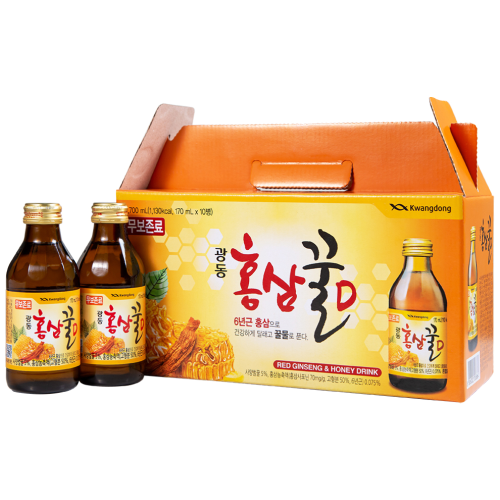 Nước Hồng Sâm Mật Ong Kwangdong (10 chai x 170ml)