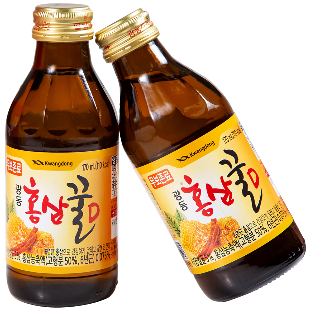 Hình ảnh Nước Hồng Sâm Mật Ong Kwangdong 170ml hỗ trợ tăng cường sức đề kháng (10 chai)