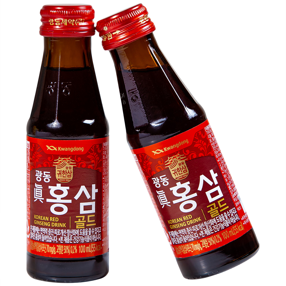 Hình ảnh Nước Hồng Sâm Extra Gold Kwangdong bổ sung dinh dưỡng và năng lượng, tăng cường sức đề kháng (10 chai x 100ml)