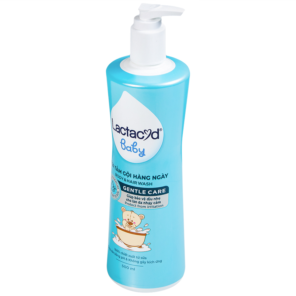 Hình ảnh Sữa tắm gội hàng ngày Lactacyd Baby Gentle Care cho trẻ giảm rôm sảy và hăm kẻ (500ml)