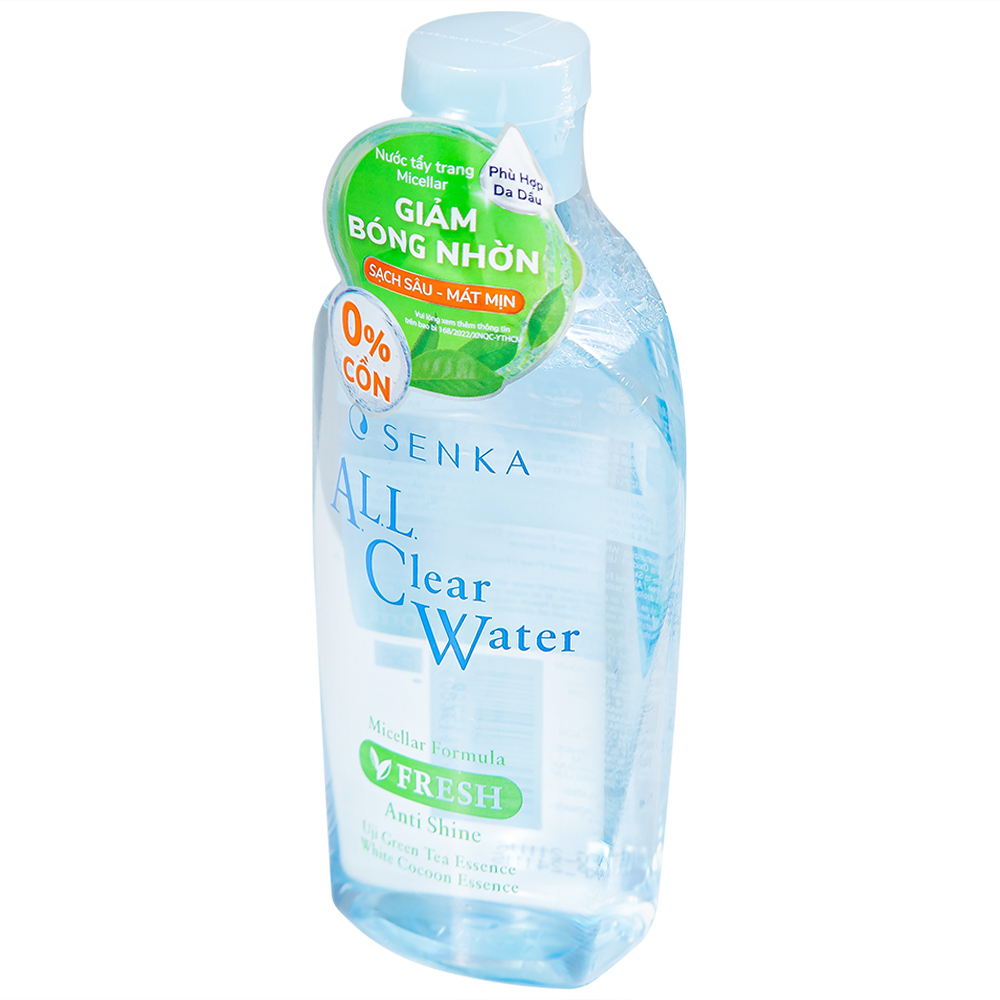 Hình ảnh Nước tẩy trang Micellar All Clear Water Fresh Senka giúp làm sạch lớp trang điểm khó trôi, bụi bẩn, bã nhờn (230ml)