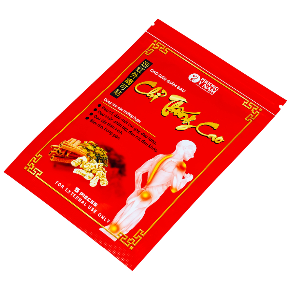 Hình ảnh Cao dán giảm đau Chỉ Thống Cao dùng trong đau cổ, đau mỏi vai gáy, đau lưng (20 gói x 5 miếng)