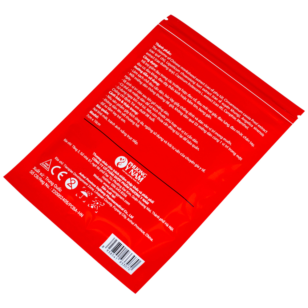 Hình ảnh Cao dán giảm đau Chỉ Thống Cao dùng trong đau cổ, đau mỏi vai gáy, đau lưng (20 gói x 5 miếng)
