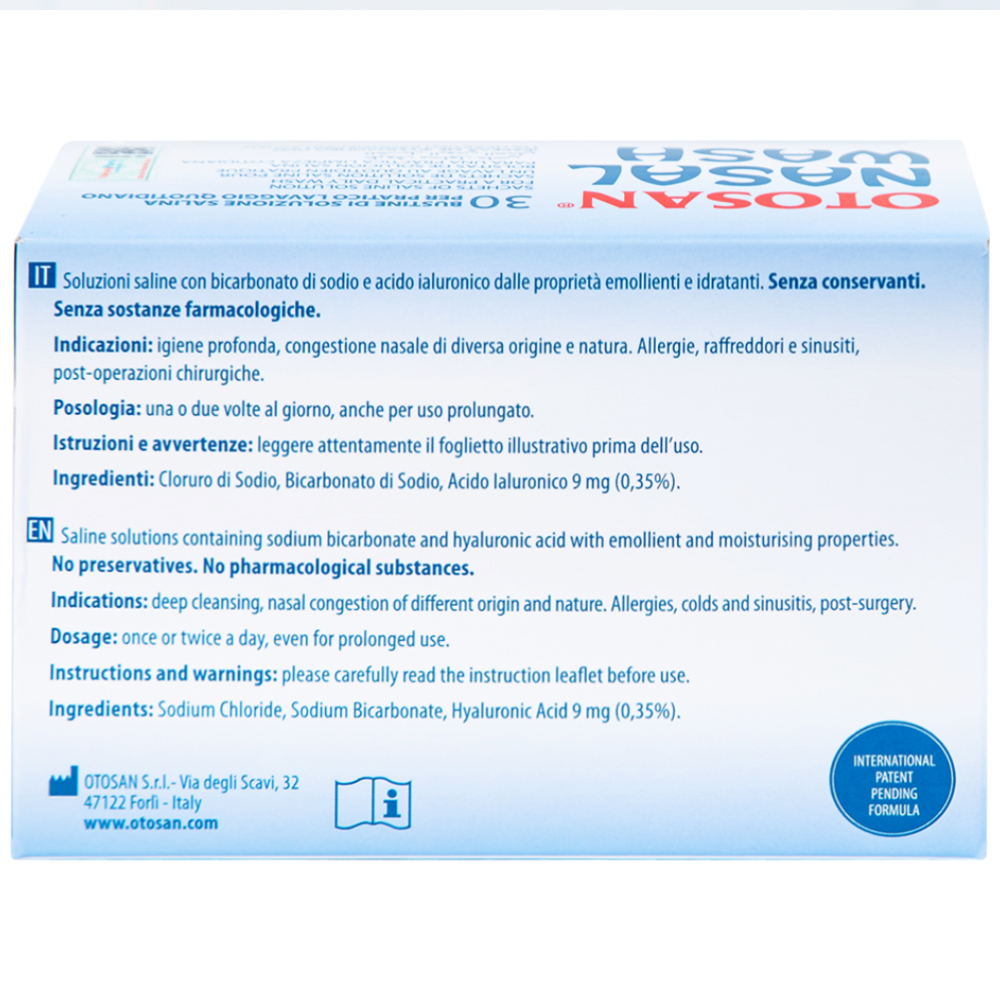 Hình ảnh Dung dịch muối rửa mũi Otosan Nasal Wash làm sạch sâu và giảm chứng viêm mũi dị ứng, cảm lạnh (30 gói)