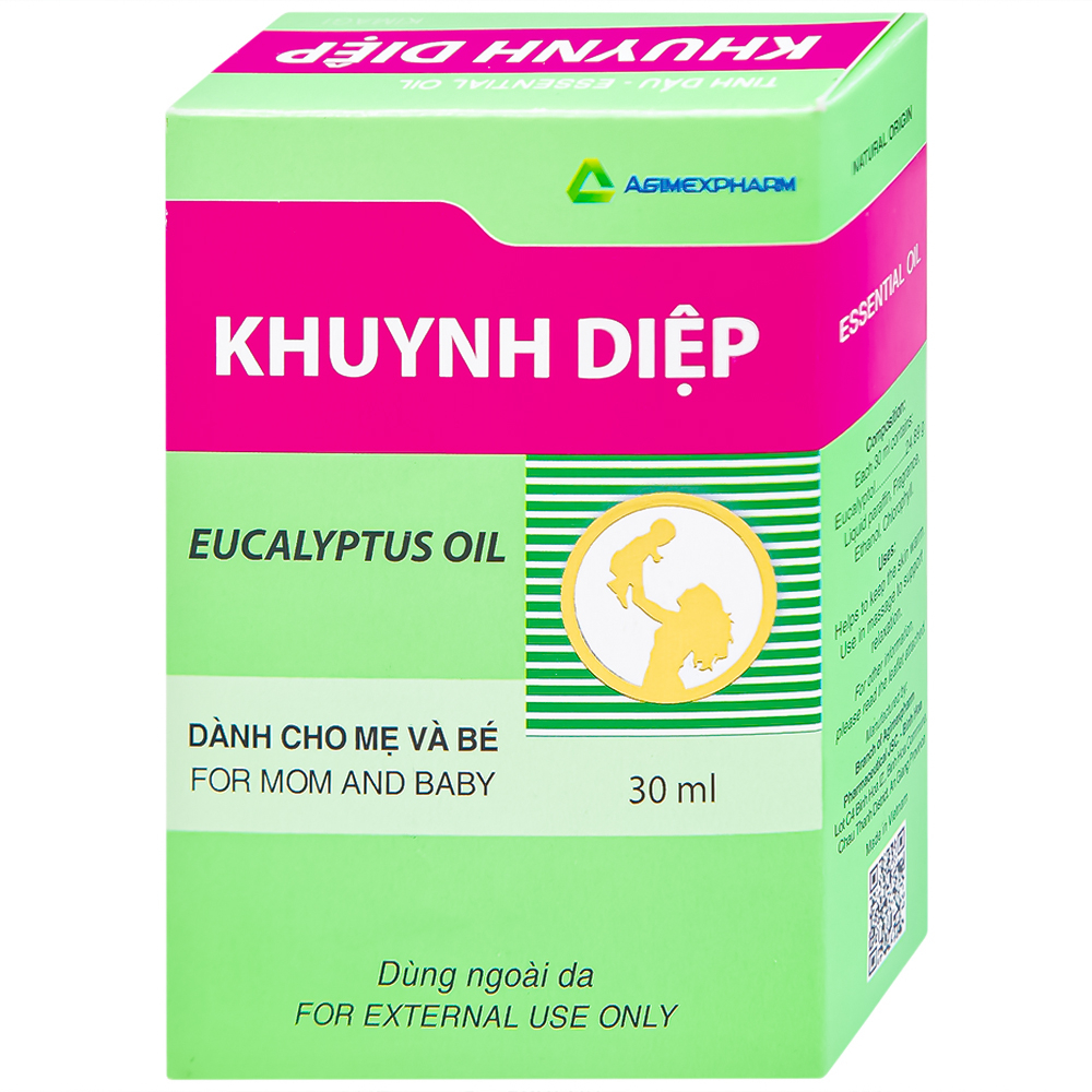 Hình ảnh Tinh dầu Khuynh Diệp Eucalyptus Oil Agimexpharm ấm da vùng xoa, dùng massage thư giãn dành cho mẹ và bé (30ml)