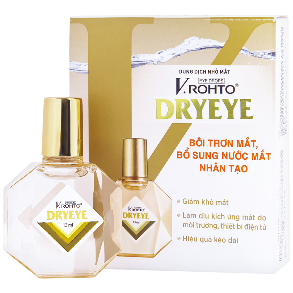 Hình ảnh Dung dịch nhỏ mắt V.Rohto Dryeye bôi trơn mắt, bổ sung nước mắt nhân tạo (13ml)
