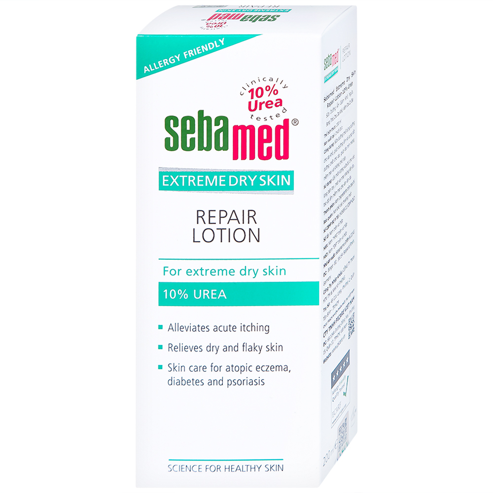 Hình ảnh Sữa dưỡng ẩm Extreme Dry Skin Repair Lotion 10% Urea Sebamed giảm khô, ngứa, bong tróc cho da khô, viêm da cơ địa (200ml)