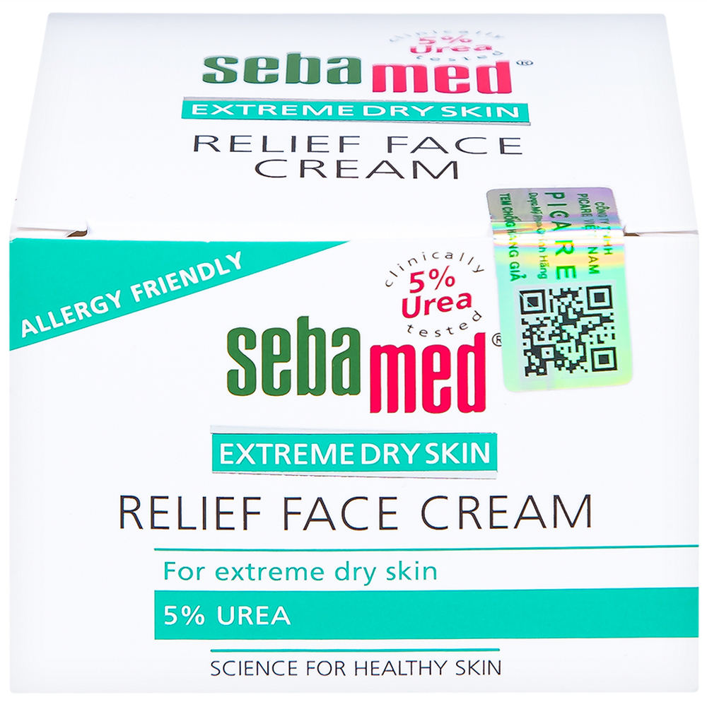 Hình ảnh Kem Sebamed Extreme Dry Skin Relief Face Cream 5% dưỡng ẩm, làm dịu, phục hồi da khô, viêm da cơ địa (50ml)