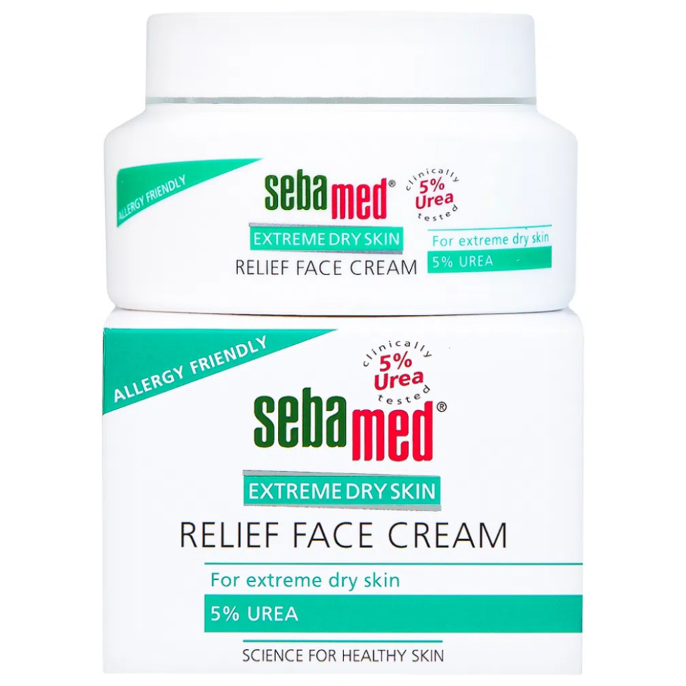 Hình ảnh Kem Sebamed Extreme Dry Skin Relief Face Cream 5% dưỡng ẩm, làm dịu, phục hồi da khô, viêm da cơ địa (50ml)