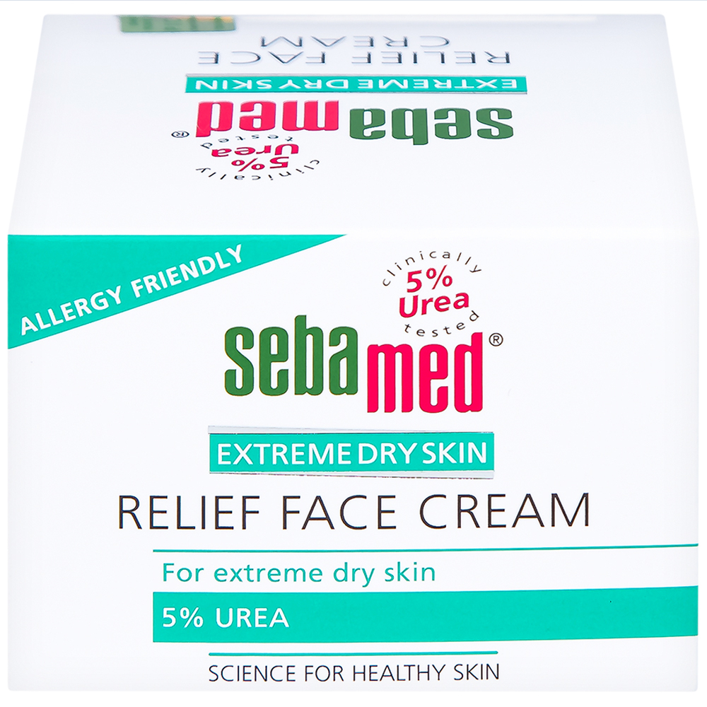 Hình ảnh Kem Sebamed Extreme Dry Skin Relief Face Cream 5% dưỡng ẩm, làm dịu, phục hồi da khô, viêm da cơ địa (50ml)