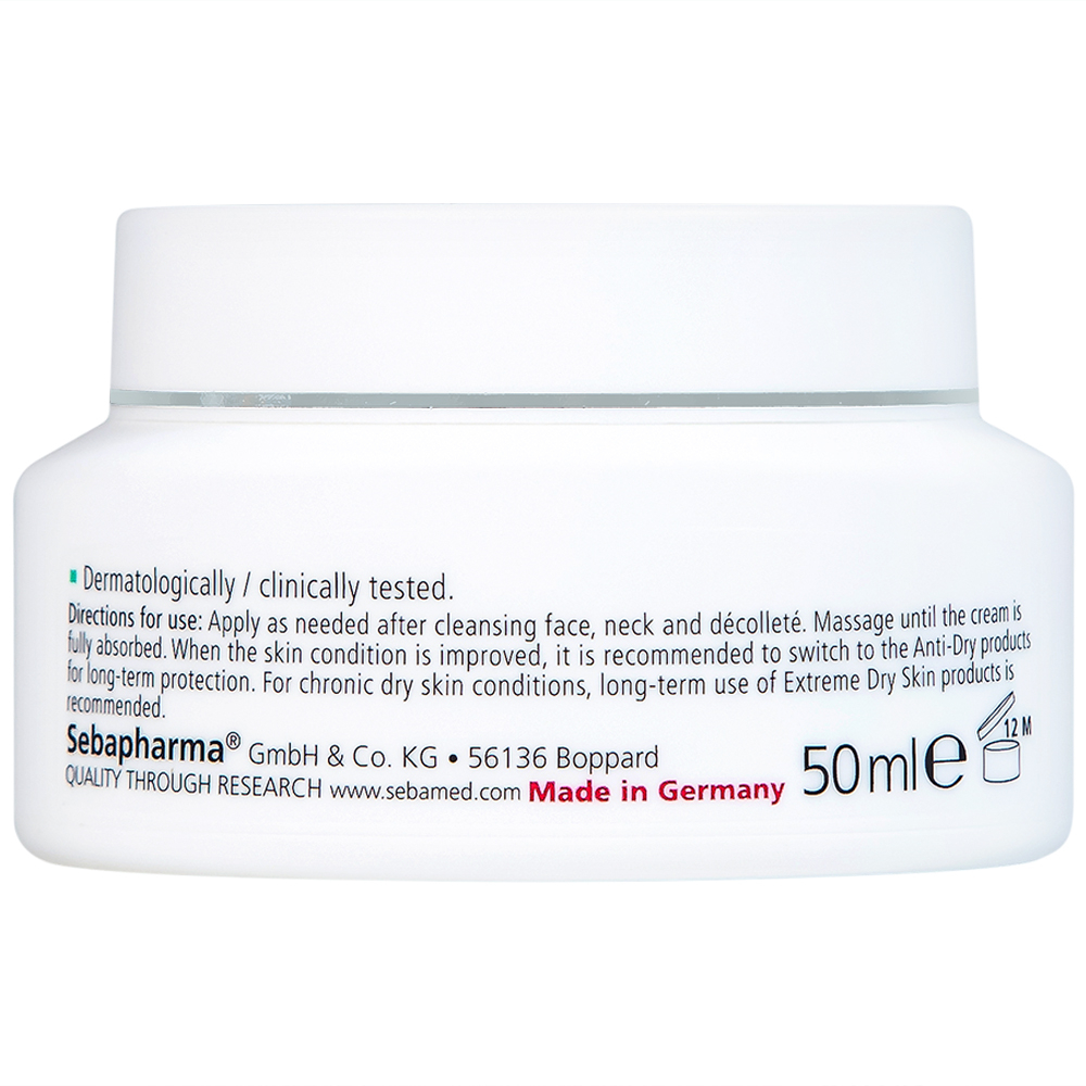 Hình ảnh Kem Sebamed Extreme Dry Skin Relief Face Cream 5% dưỡng ẩm, làm dịu, phục hồi da khô, viêm da cơ địa (50ml)