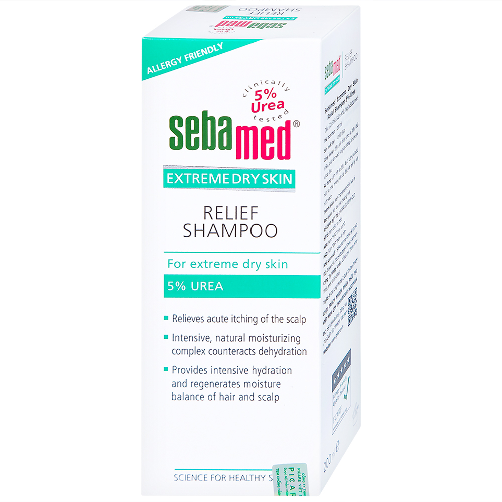 Hình ảnh Dầu gội đầu Extreme Dry Skin Relief Shampoo 5% Urea Sebamed giảm khô, ngứa  (200ml)