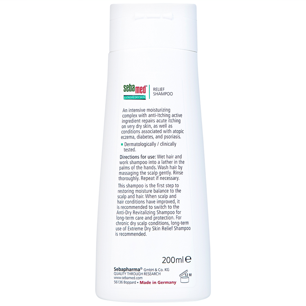 Hình ảnh Dầu gội đầu Extreme Dry Skin Relief Shampoo 5% Urea Sebamed giảm khô, ngứa  (200ml)