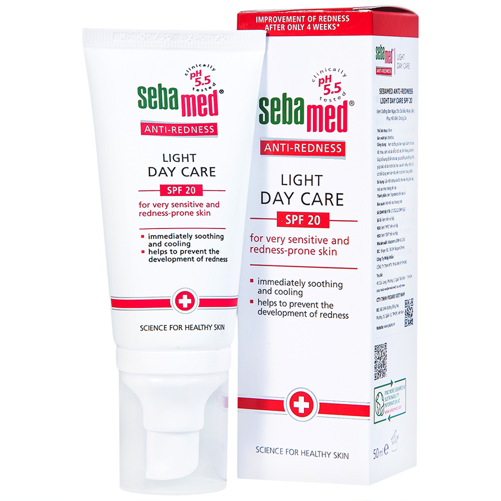 Hình ảnh Kem dưỡng ban ngày Sebamed Anti-Redness Light Day Care dành cho da rất nhạy cảm và dễ bị đỏ (50ml)