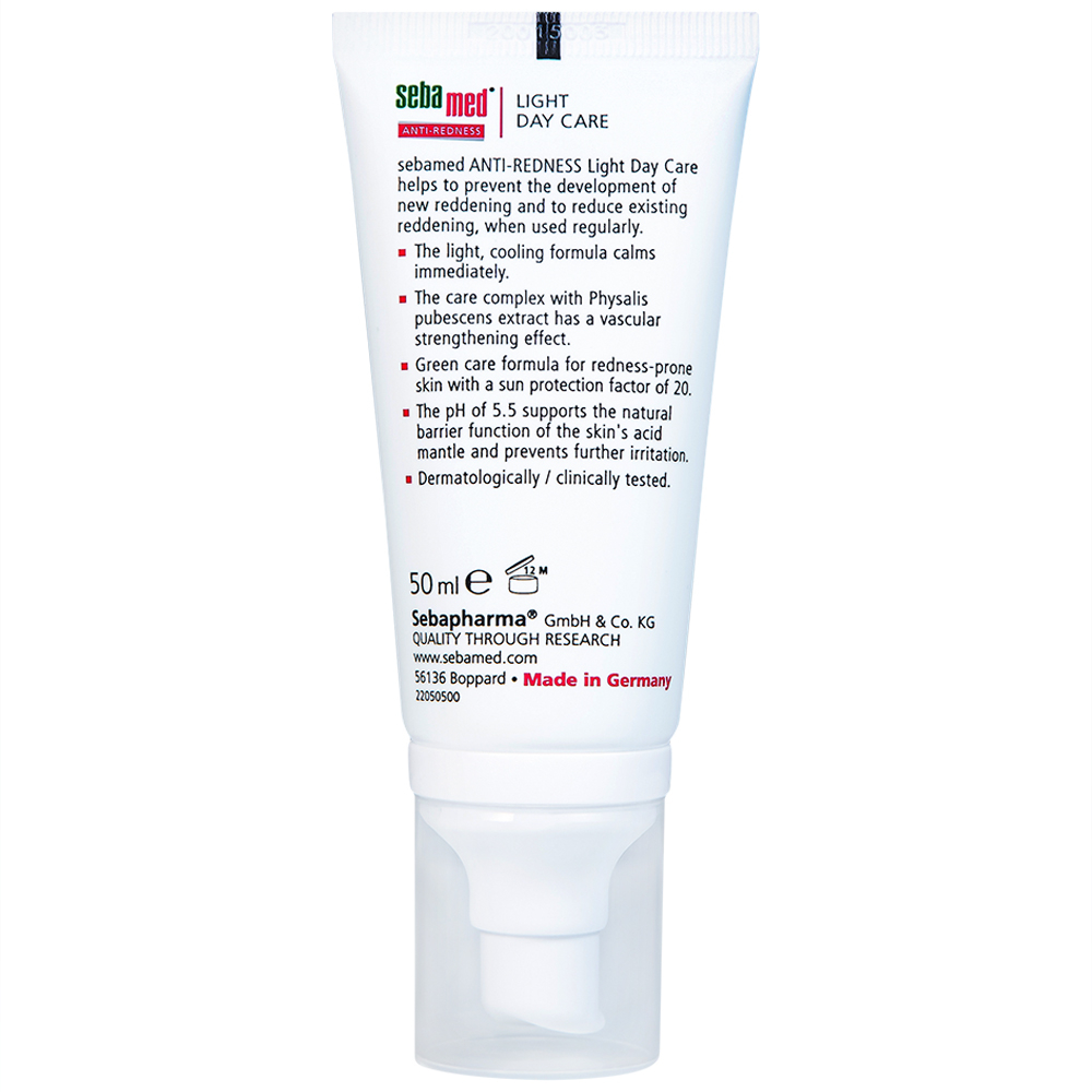 Hình ảnh Kem dưỡng ban ngày Sebamed Anti-Redness Light Day Care dành cho da rất nhạy cảm và dễ bị đỏ (50ml)
