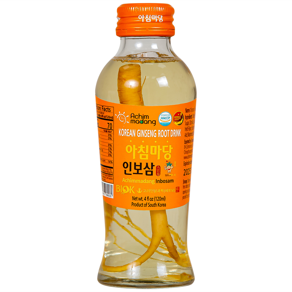 Hình ảnh Nước sâm củ Hàn Quốc Biok Korea Ginseng Root Drink tăng cường hệ miễn dịch và sức đề kháng (10 chai x 120ml)