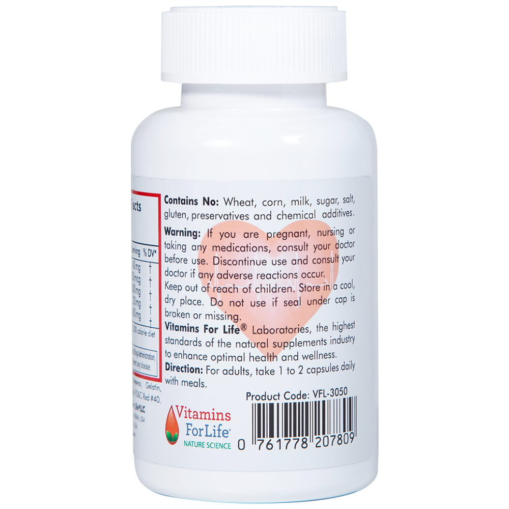 Hình ảnh Viên uống Heart Ace Support Vitamins For Life hỗ trợ sức khỏe tim mạch, điều hòa nhịp tim (Hộp 60 viên)