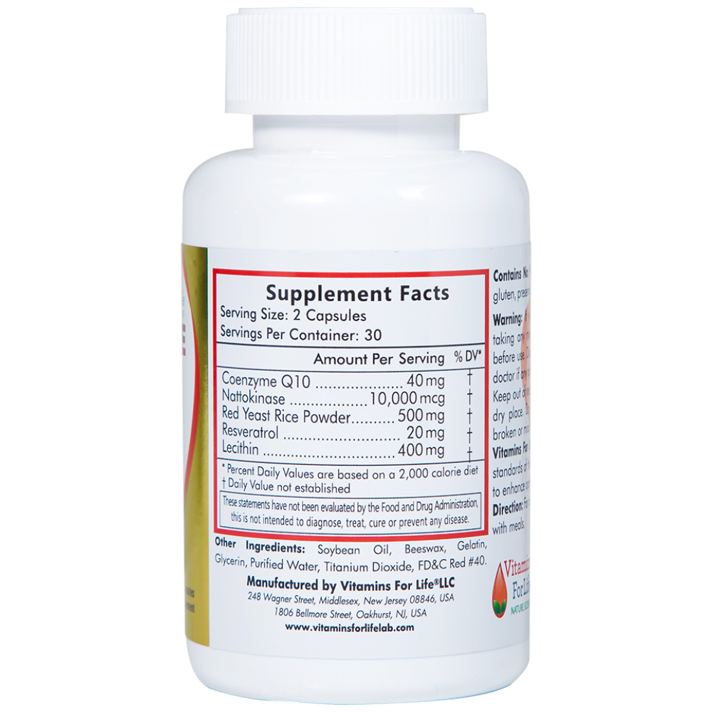 Hình ảnh Viên uống Heart Ace Support Vitamins For Life hỗ trợ sức khỏe tim mạch, điều hòa nhịp tim (Hộp 60 viên)