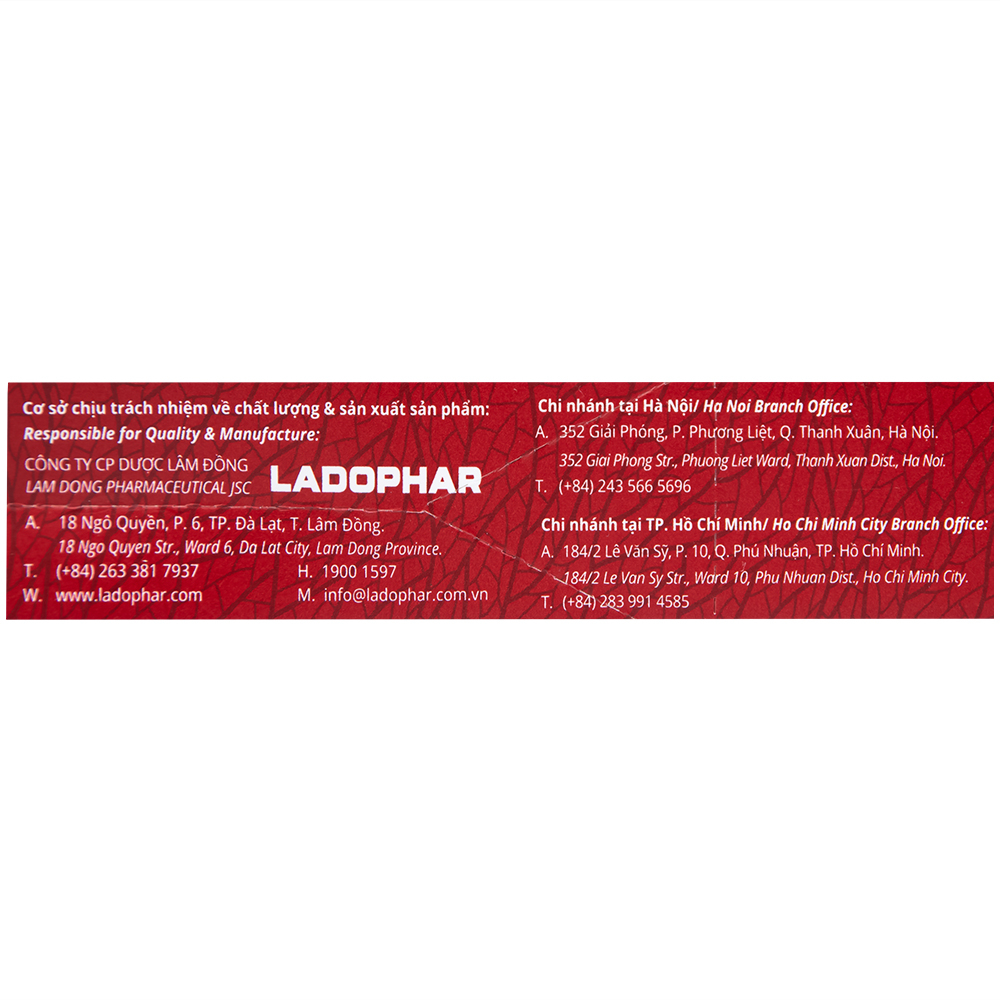 Hình ảnh Nước giải rượu bia Ladodetox Nosamin Ladophar hỗ trợ giải rượu, bia, giảm khó chịu (10 gói x 15ml)