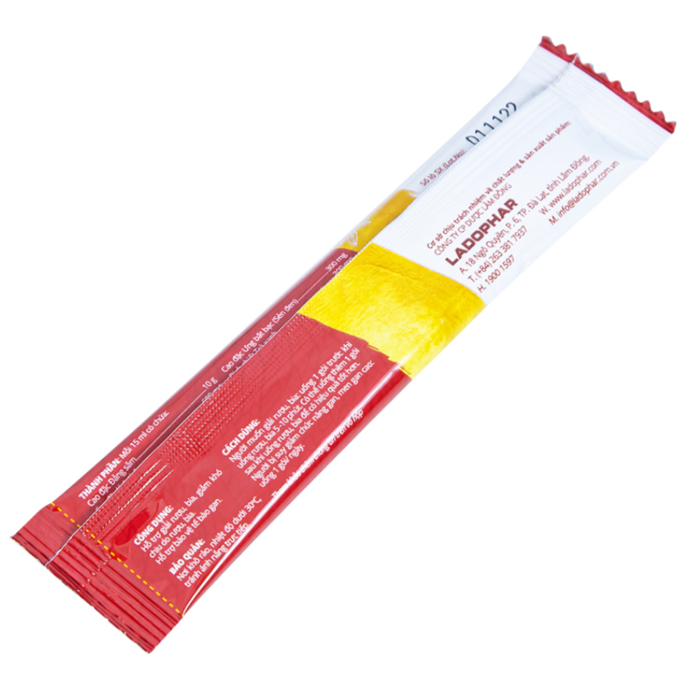 Hình ảnh Nước giải rượu bia Ladodetox Nosamin Ladophar hỗ trợ giải rượu, bia, giảm khó chịu (10 gói x 15ml)