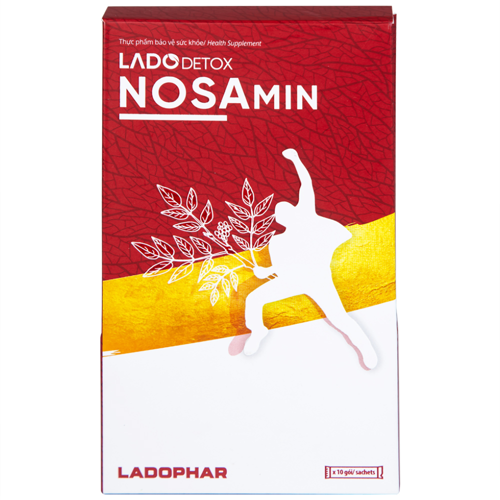 Hình ảnh Nước giải rượu bia Ladodetox Nosamin Ladophar hỗ trợ giải rượu, bia, giảm khó chịu (10 gói x 15ml)