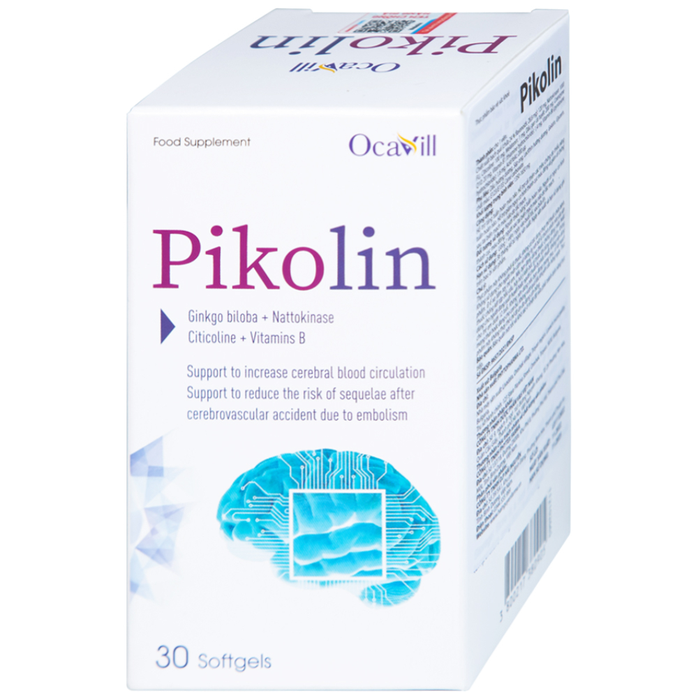 Hình ảnh Viên uống Pikolin Ocavill hỗ trợ tăng tuần hoàn máu não (30 viên)
