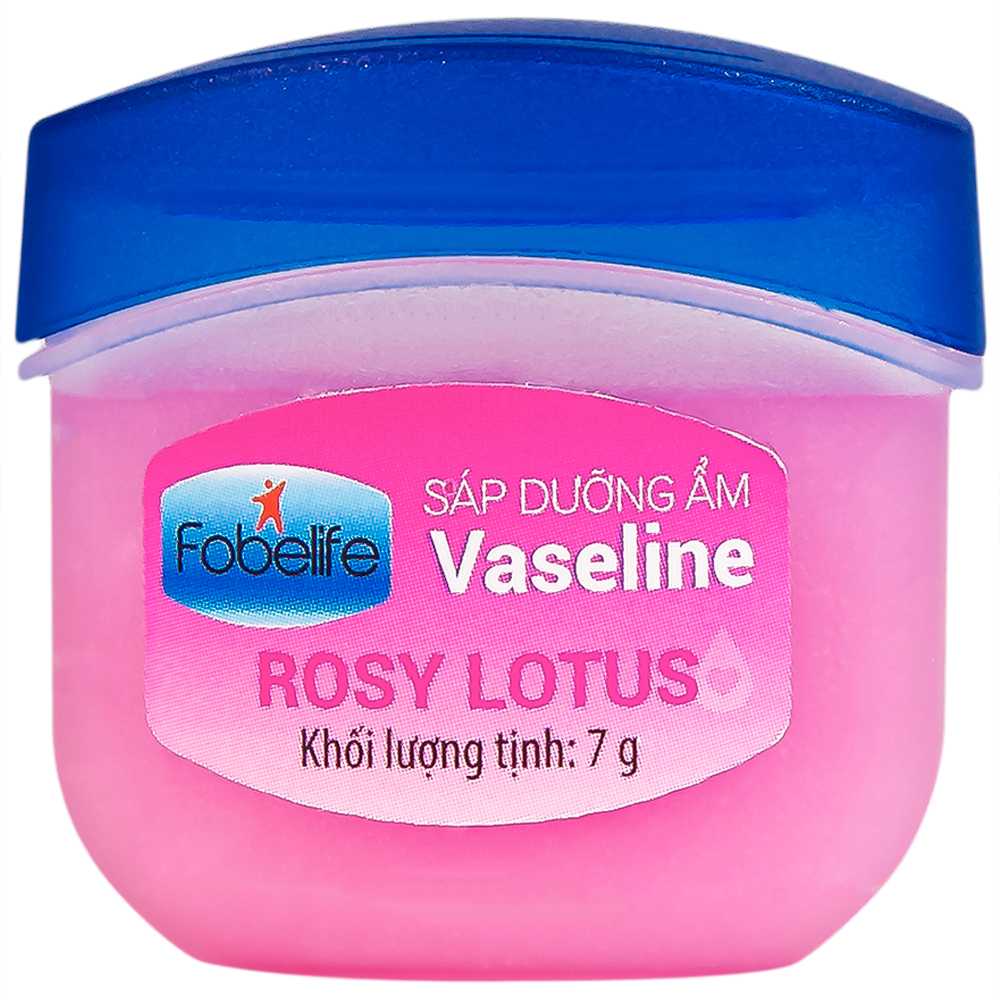 Sáp dưỡng ẩm Vaseline Rosy Lotus Fobelife làm mềm da, làm dịu da khi bị khô rát, nứt nẻ, dưỡng môi (7g)