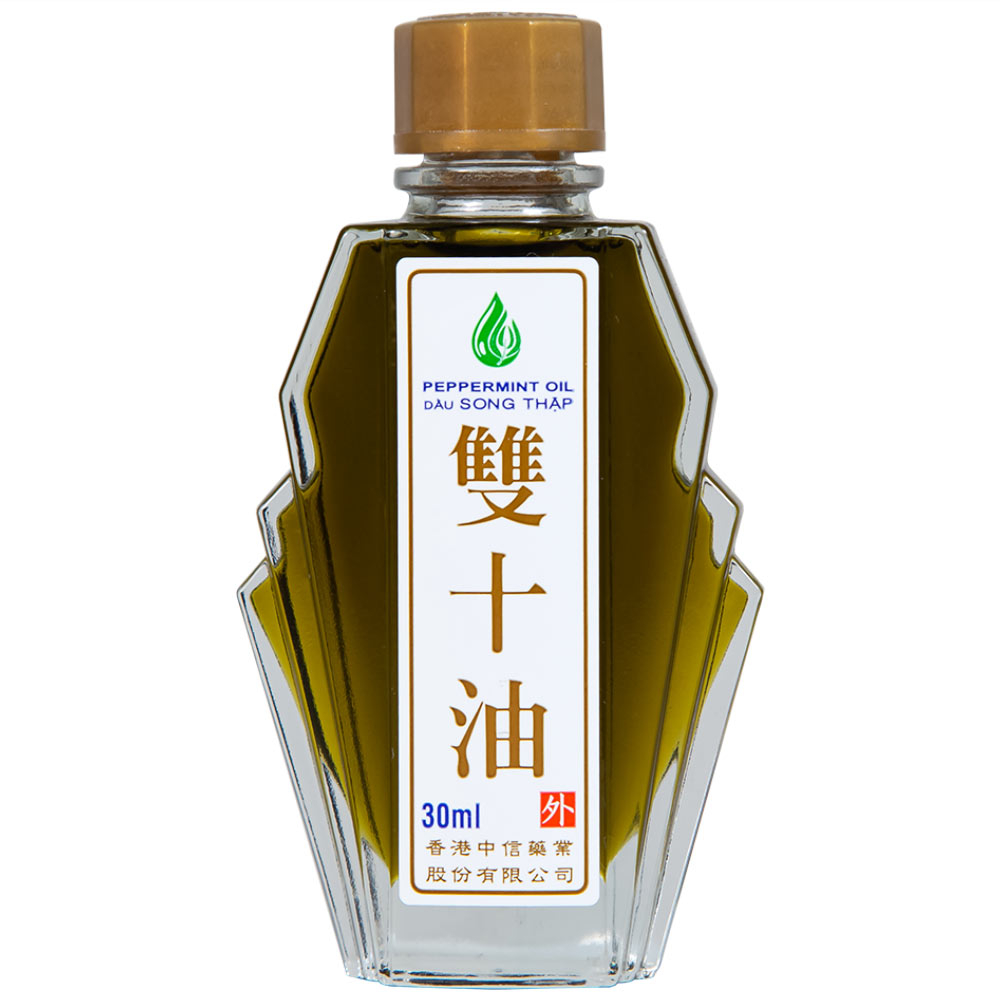 Hình ảnh Dầu Song Thập Peppermint Oil Hong Kong Zung Seon hỗ trợ điều trị cảm lạnh, nghẹt mũi (30ml)
