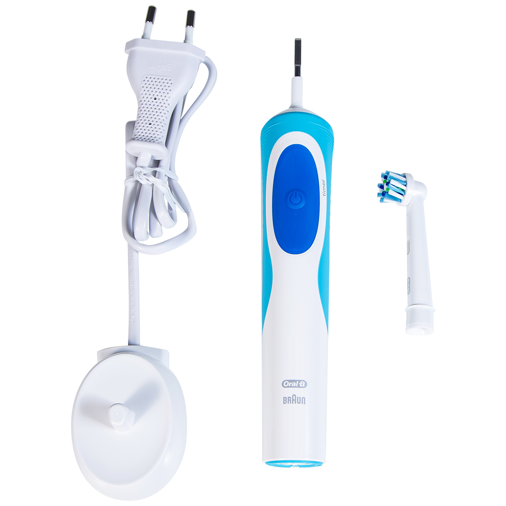 Hình ảnh Bàn chải đánh răng điện Oral-B Vitality Crossaction Blue làm sạch mảng bám trên răng
