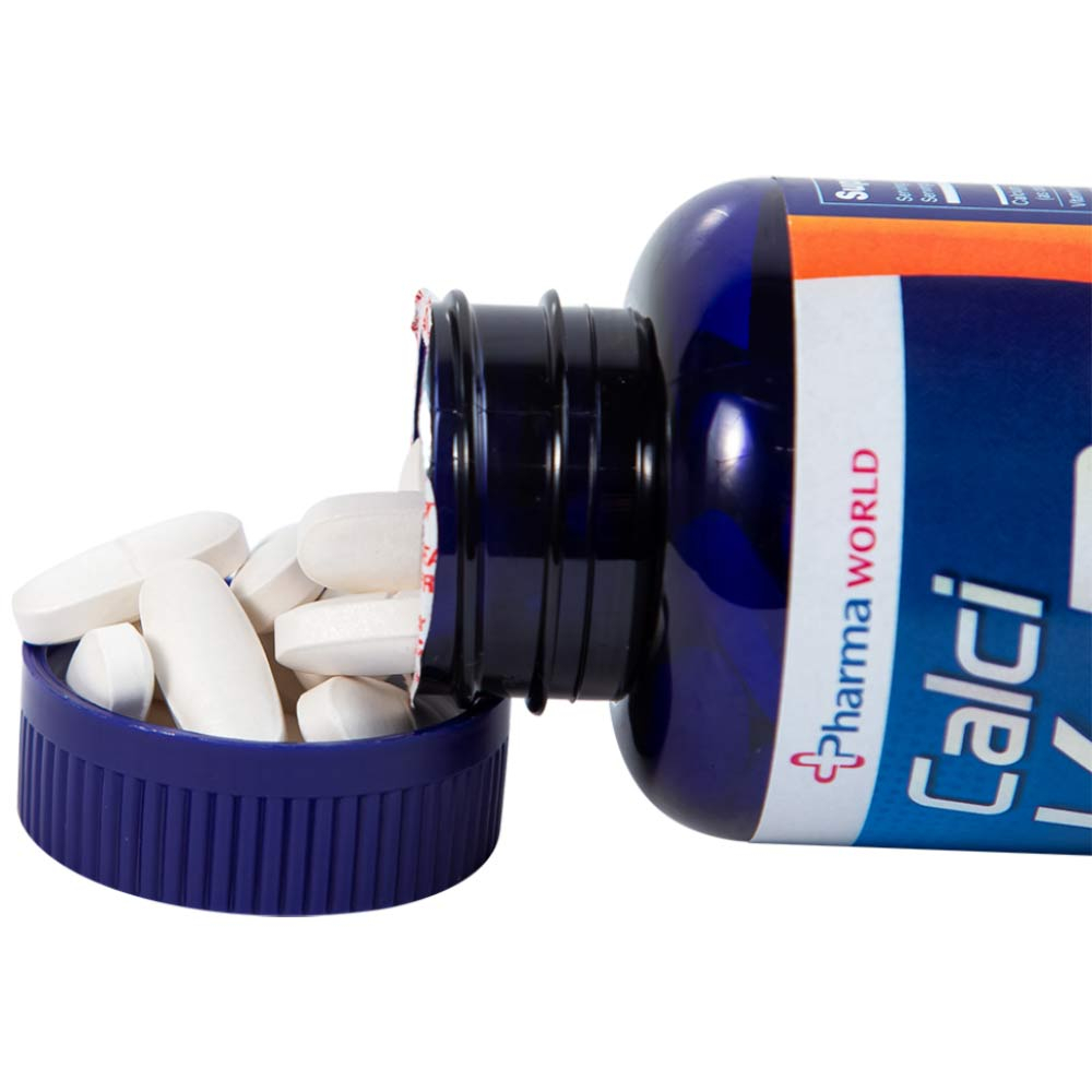Hình ảnh Viên uống Calci K-2 Pharma World hỗ trợ giảm nguy cơ loãng xương (60 viên)