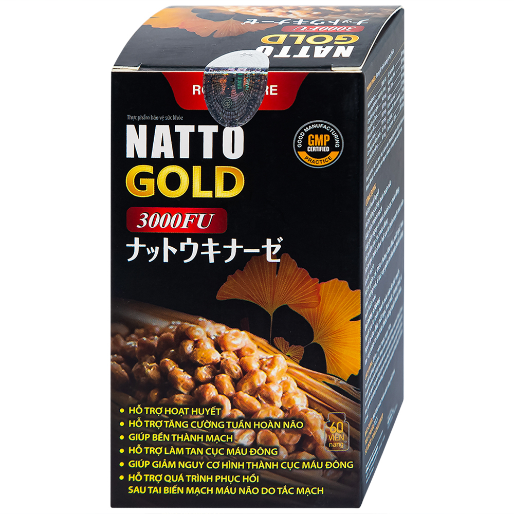Hình ảnh Viên uống Natto Gold 3000FU Royal Care hỗ trợ hoạt huyết, tăng cường tuần hoàn não (60 viên)
