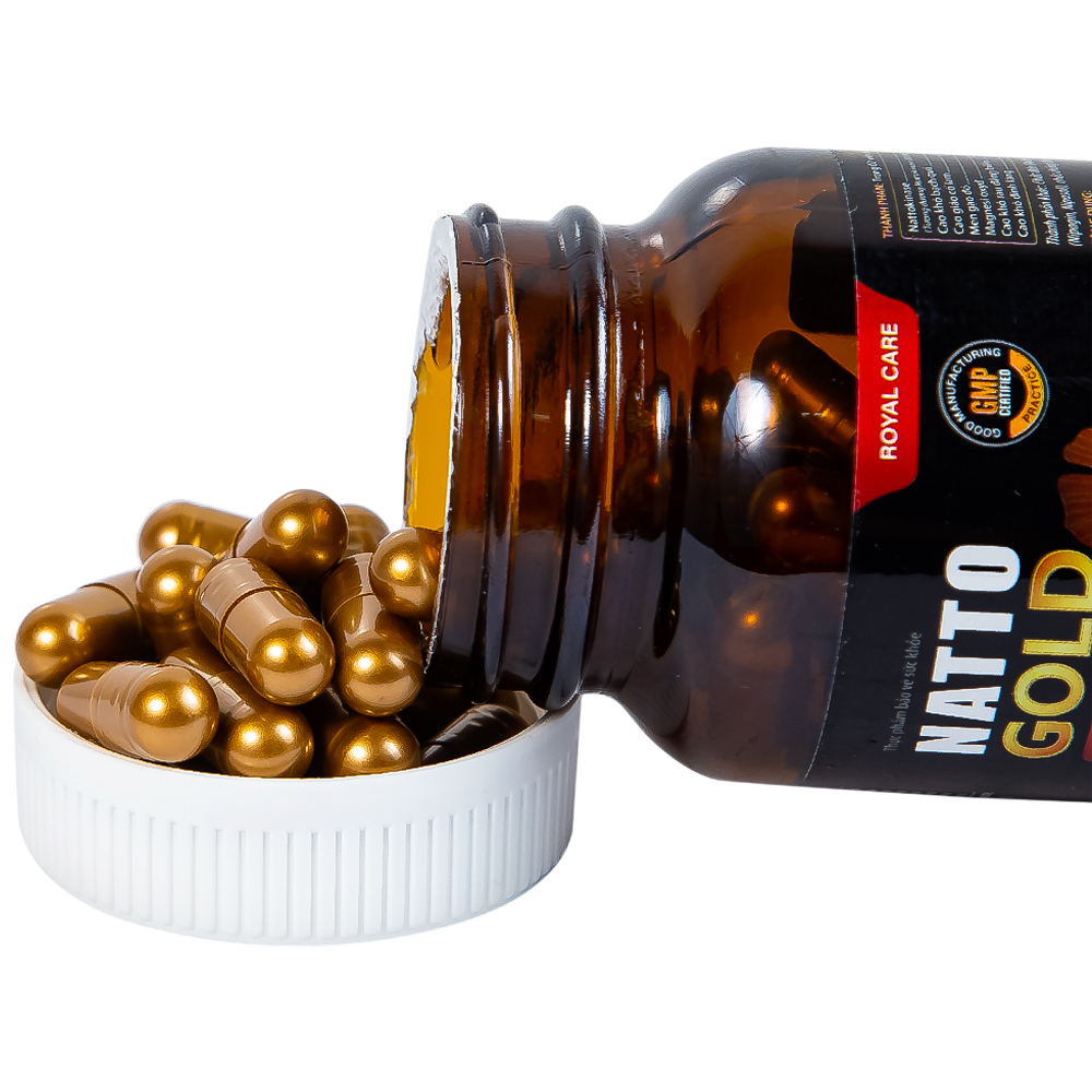 Hình ảnh Viên uống Natto Gold 3000FU Royal Care hỗ trợ hoạt huyết, tăng cường tuần hoàn não (60 viên)