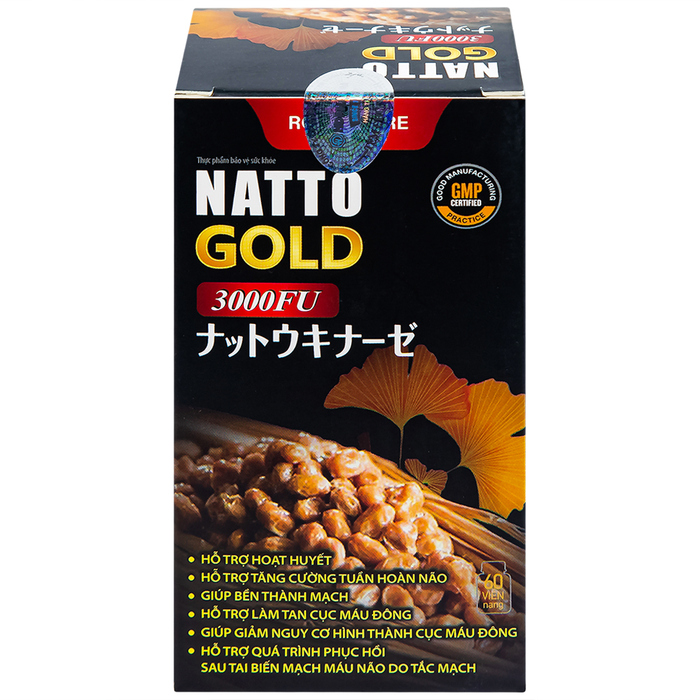 Hình ảnh Viên uống Natto Gold 3000FU Royal Care hỗ trợ hoạt huyết, tăng cường tuần hoàn não (60 viên)