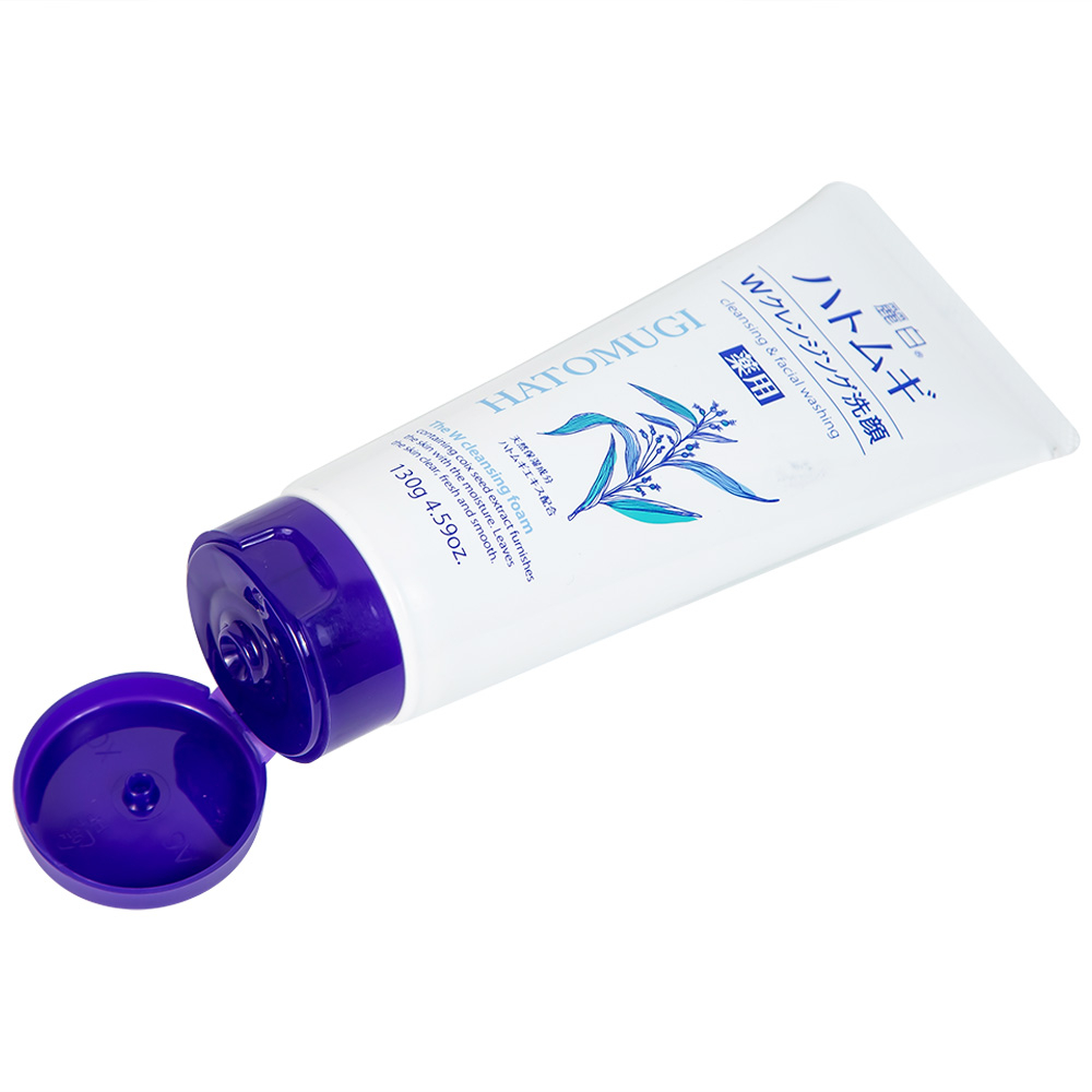 Hình ảnh Sữa rửa mặt tẩy trang Hatomugi Reihaku Hatomugi W Cleansing Foam làm sạch da, loại bỏ bụi bẩn (130g)
