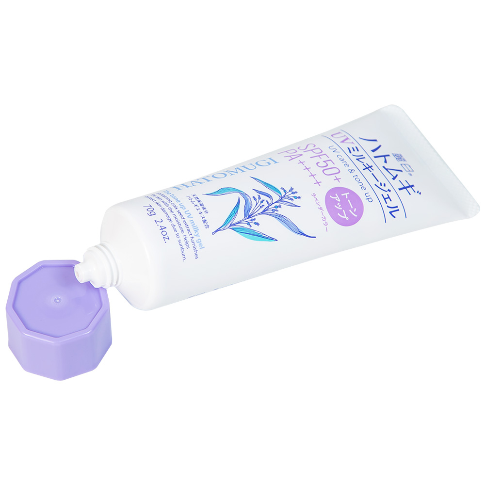 Hình ảnh Kem chống nắng Reihaku Hatomugi Tone Up UV Milky Gel SPF50+ PA++++ nâng tone, dưỡng ẩm da (70g)