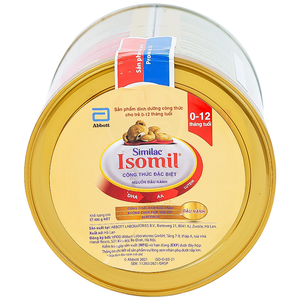Hình ảnh Sữa bột Similac Isomil Abbott bổ sung dinh dưỡng cho trẻ 0 - 12 tháng (400g)