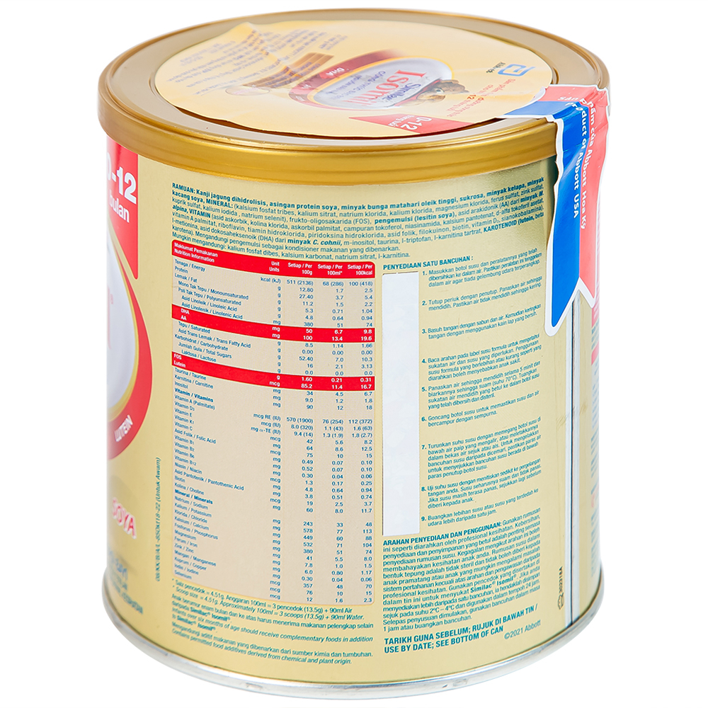 Hình ảnh Sữa bột Similac Isomil Abbott bổ sung dinh dưỡng cho trẻ 0 - 12 tháng (400g)