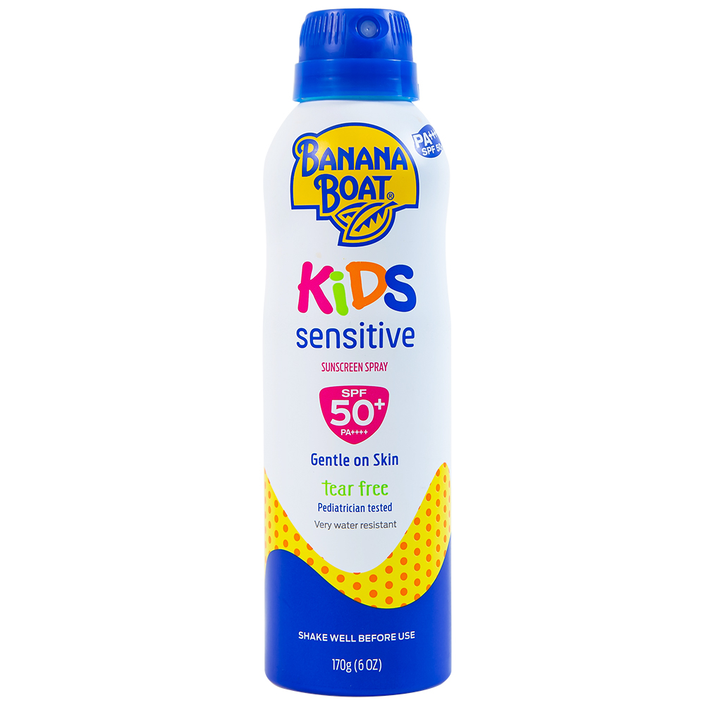 Hình ảnh Xịt chống nắng trẻ em Banana Boat Kids Sensitive Sunscreen Spray SPF50+ PA++++ dành cho toàn thân (170g)