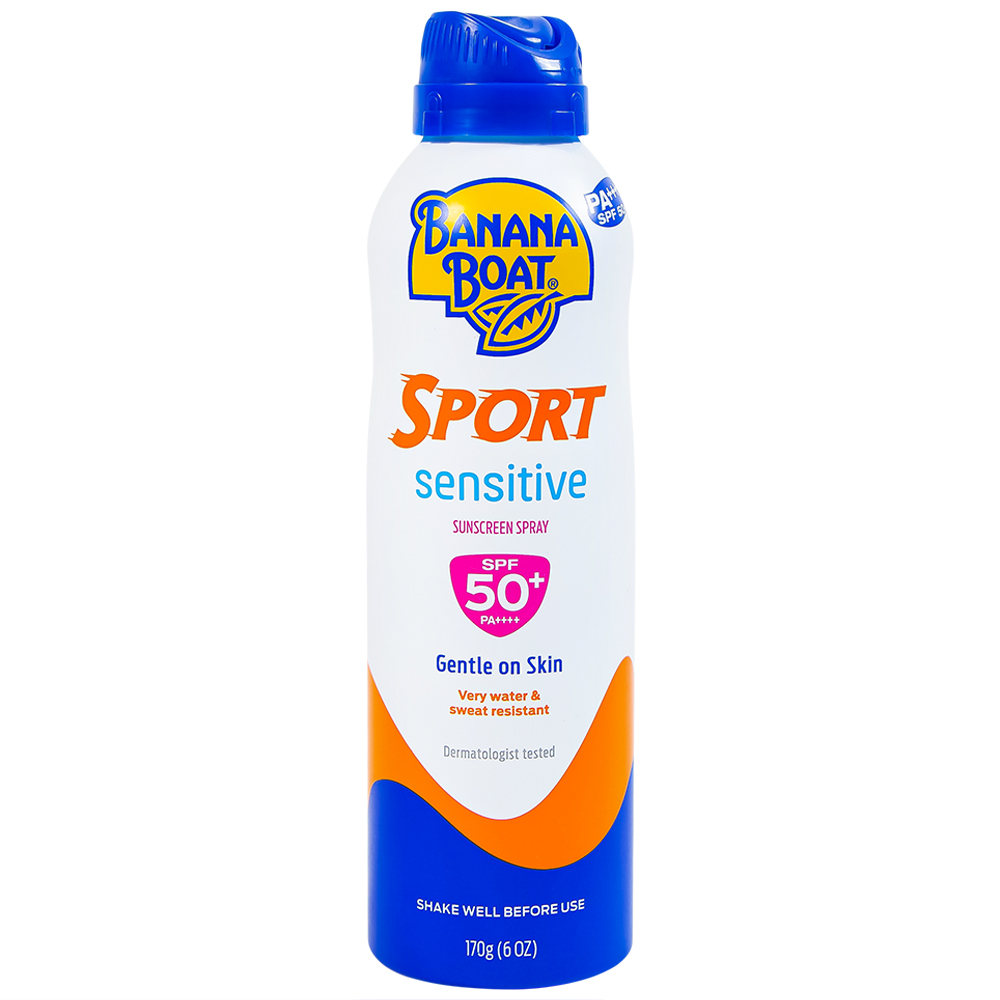 Hình ảnh Xịt chống nắng thể thao Banana Boat Sport Sensitive Sunscreen Spray SPF50+ PA++++ (170g) 