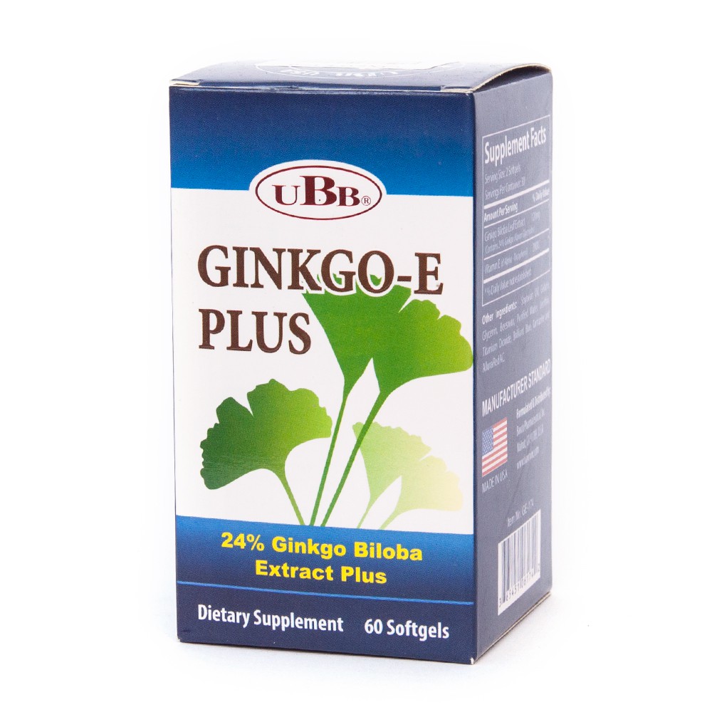 Hình ảnh Viên uống Ginko-E Plus UBB tăng cường tuần hoàn máu (60 viên)