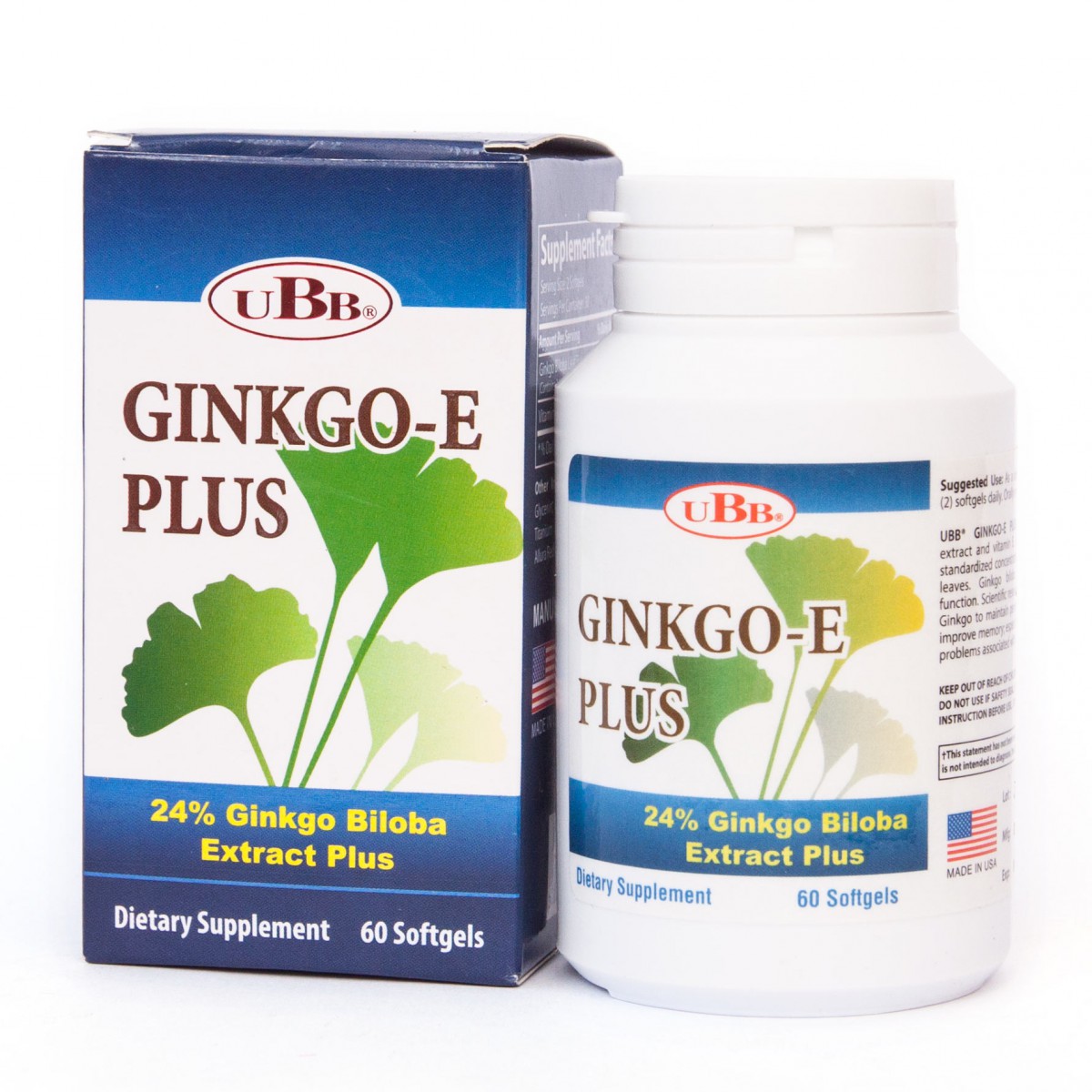 Hình ảnh Viên uống Ginko-E Plus UBB tăng cường tuần hoàn máu (60 viên)