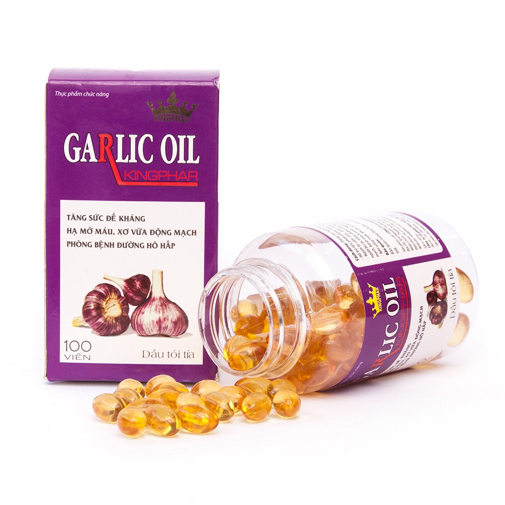 Hình ảnh Viên dầu tỏi tía Garlic Oil Kingphar hỗ trợ tăng đề kháng, hạ mỡ máu (100 viên)