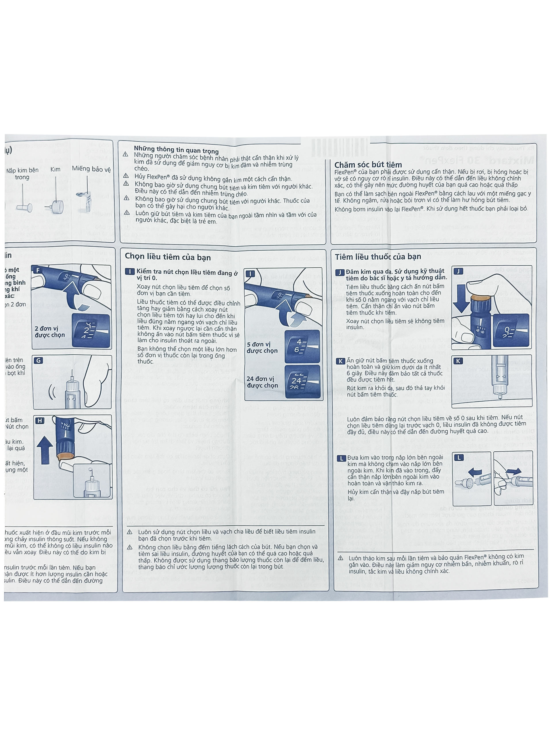 Hình ảnh Bút tiêm Mixtard 30 Flexpen 100 IU/ml Novo Nordisk điều trị bệnh đái tháo đường (5 cây x 3ml)