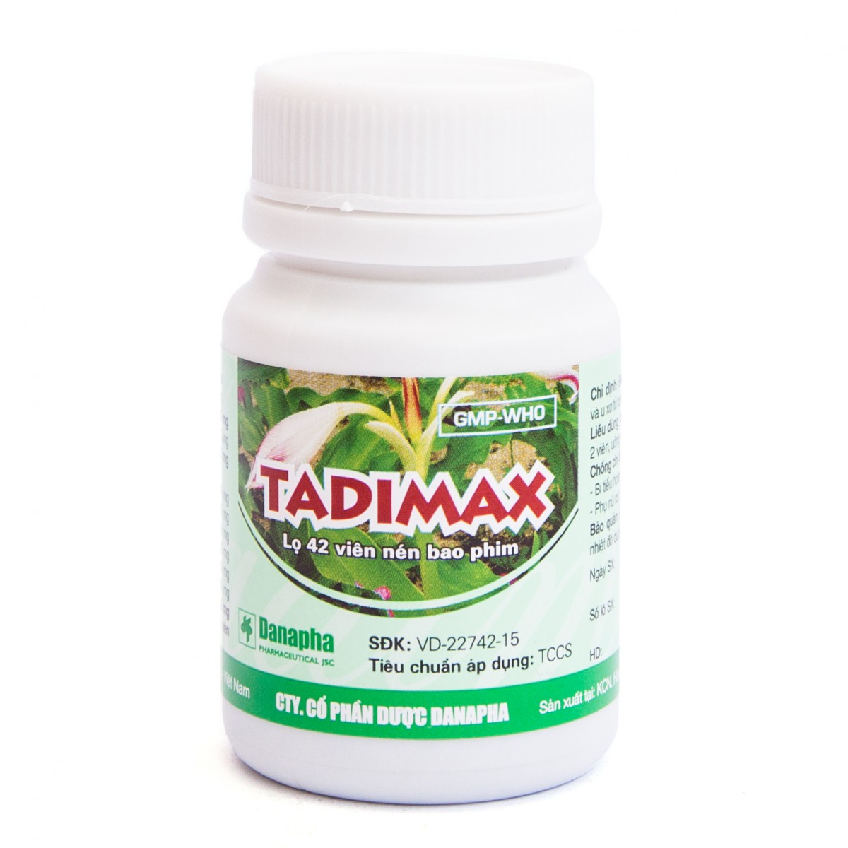 Hình ảnh Thuốc Tadimax Danapha điều trị phì đại lành tính tuyến tiền liệt và u xơ tử cung (42 viên)