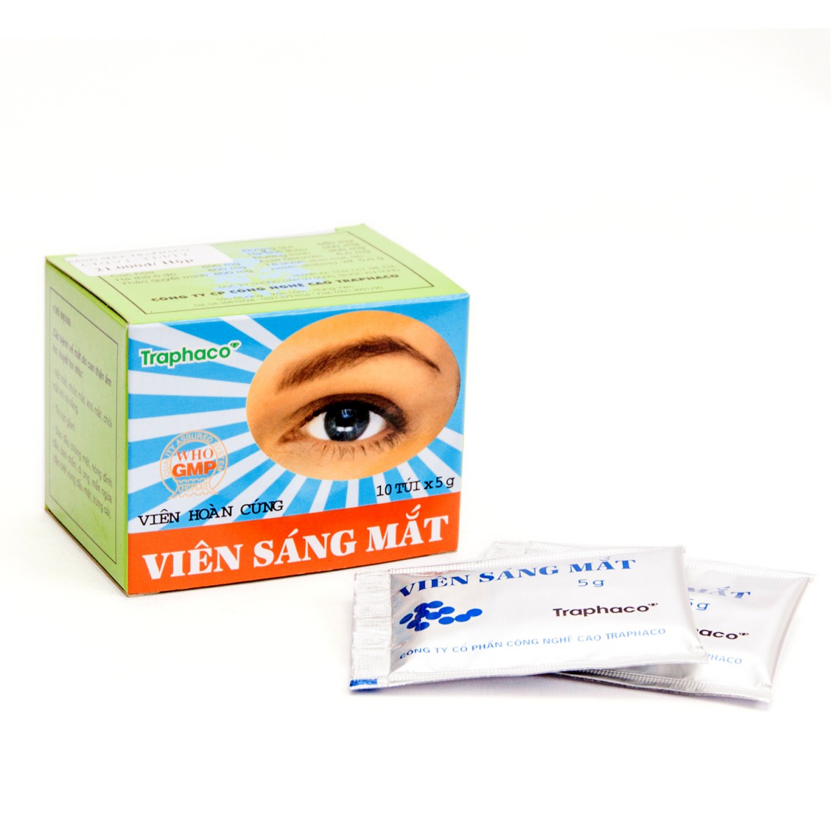 Hình ảnh Viên Sáng Mắt Traphaco điều trị mờ mắt, nhức mắt, khô mắt (10 gói x 5g) 