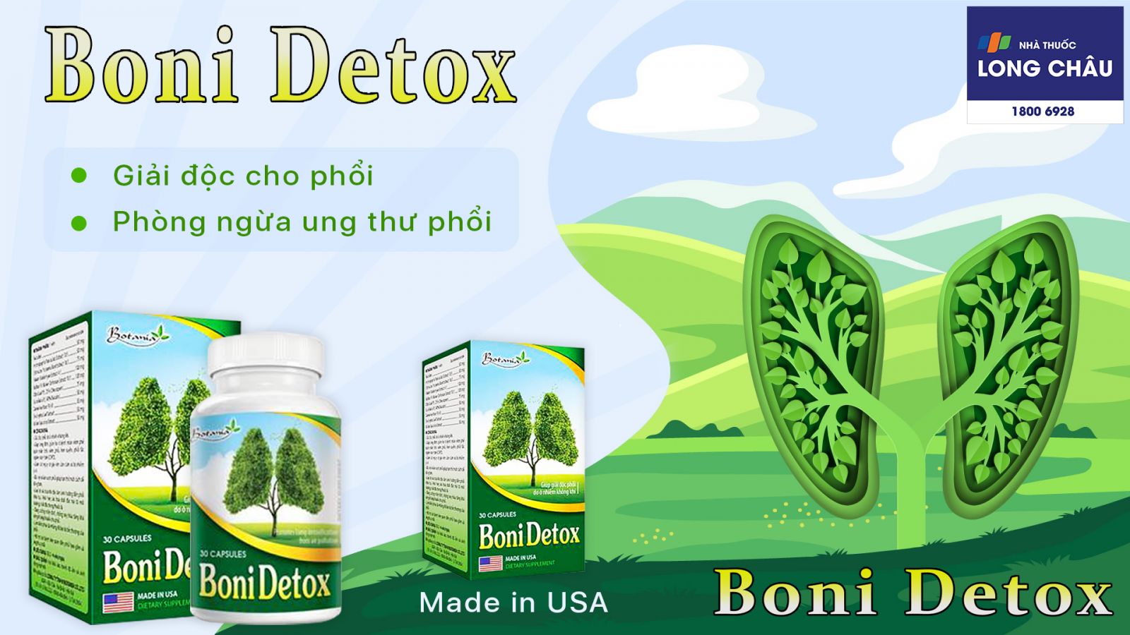 Viên uống giúp giải độc phổi do ô nhiễm không khí BoniDetox 30 viên 2